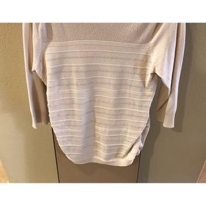 All in One beige three quarter sleeve sweater